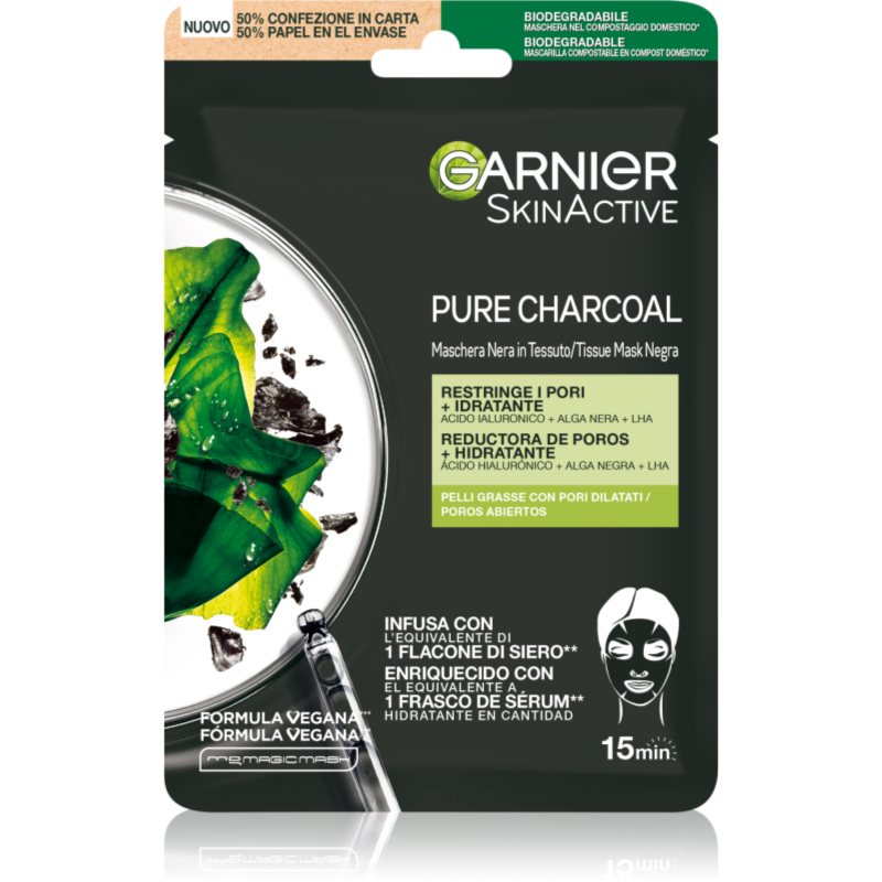 Garnier GAR GSN Maska tkanina Black Algae 32g