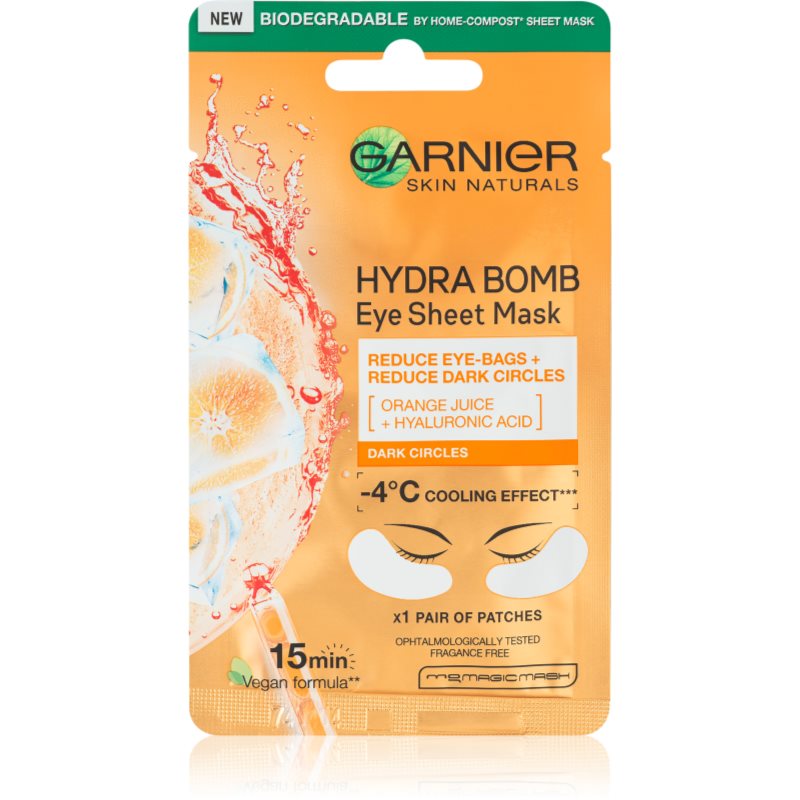 Garnier MOISTURE+ FRESH LOOK - EYE TISSUE MASK - Energetyzujące płatki pod oczy GARFEMPOC