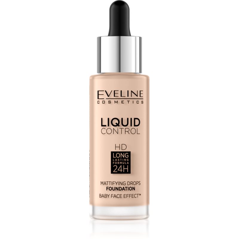 Eveline Liquid Control HD podkład do twarzy z dropperem 030 Sand Beige 32ml