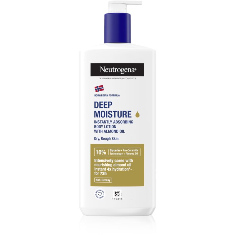 Neutrogena Deep Moisture Creamy Oil  Formuła Norweska Głęboko nawiżająca Emulsja z Olejkiem Sezamowym 400ml