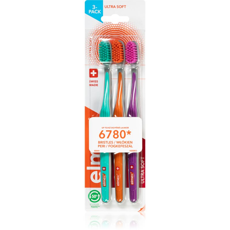 Elmex szczoteczka do zębów Ultra Soft 3 pack # Wpisz kod MDW4PL40A i obniż cenę o dodatkowe 25% Kod ważny do 18.04.2021!