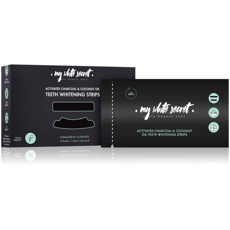 My White Secret My White Secret Charcoal and Coconut Oil paski wybielające do zębów 14 szt