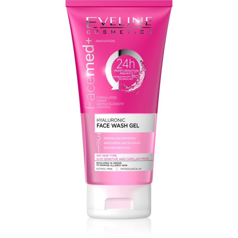 Eveline Eveline Facemed+ Hialuronowy żel do mycia twarzy 3w1 150ml