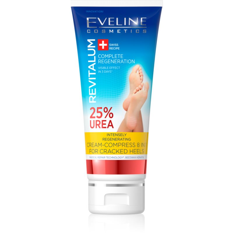 Eveline COSM Revitalum 25% Urea specjalistyczny regenerujący krem-kompres 8w1 na pękające pięty 100 ml