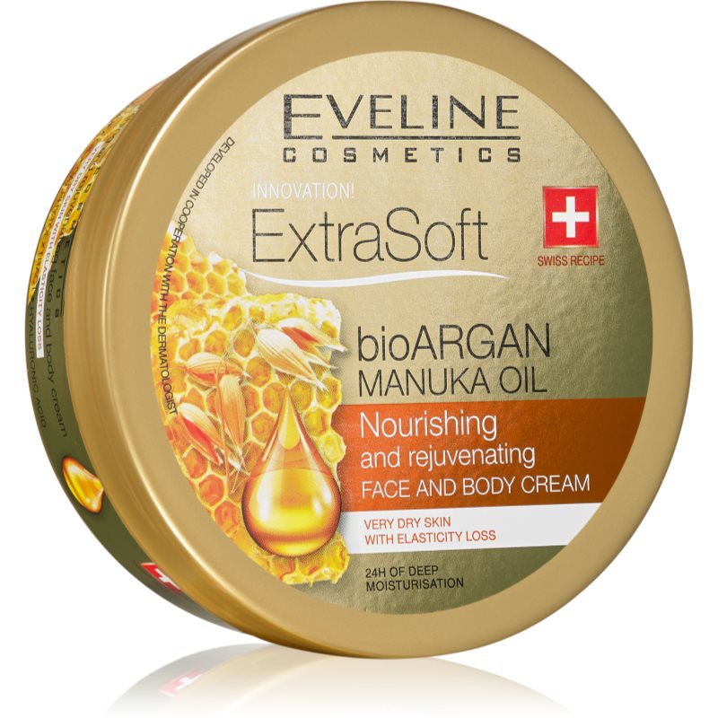 Eveline Extra Soft, odżywczy krem odmładzający do twarzy i ciała, 175 ml