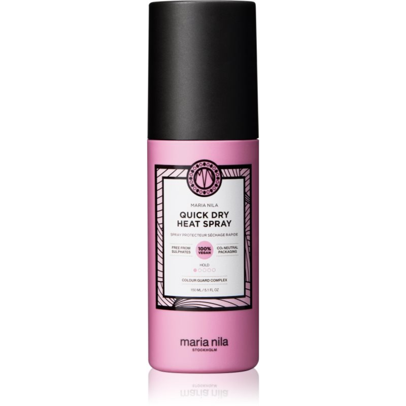 Maria Nila - Quick Dry Heat Spray 150 ml | Ochrona przed wysoką temperaturą  redukcja czasu suszenia
