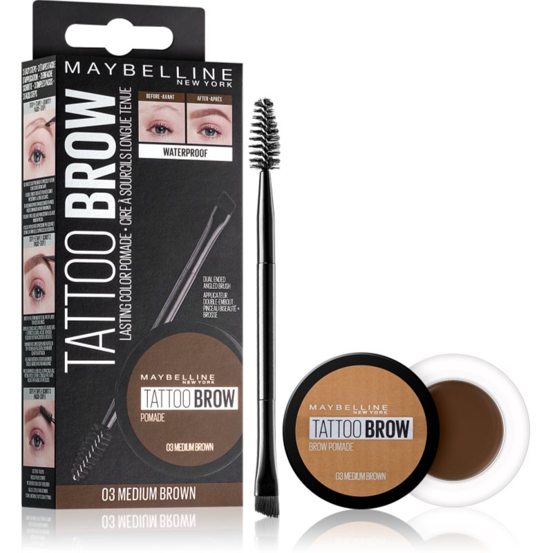 Maybelline New York tatuaż do brwi, 4 ml średnia