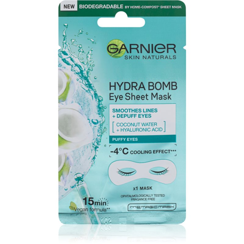 Garnier Skin Naturals Moisture+ Maska pod oczy Coconut Water & Hyaluronic Acid 6 g