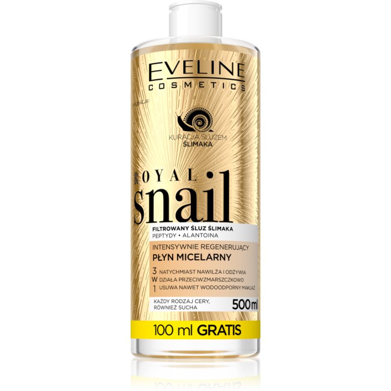Eveline ROYAL SNAIL MICELLAR WATER - Intensywnie regenerujący płyn micelarny ze śluzem ślimaka EVEMSSL