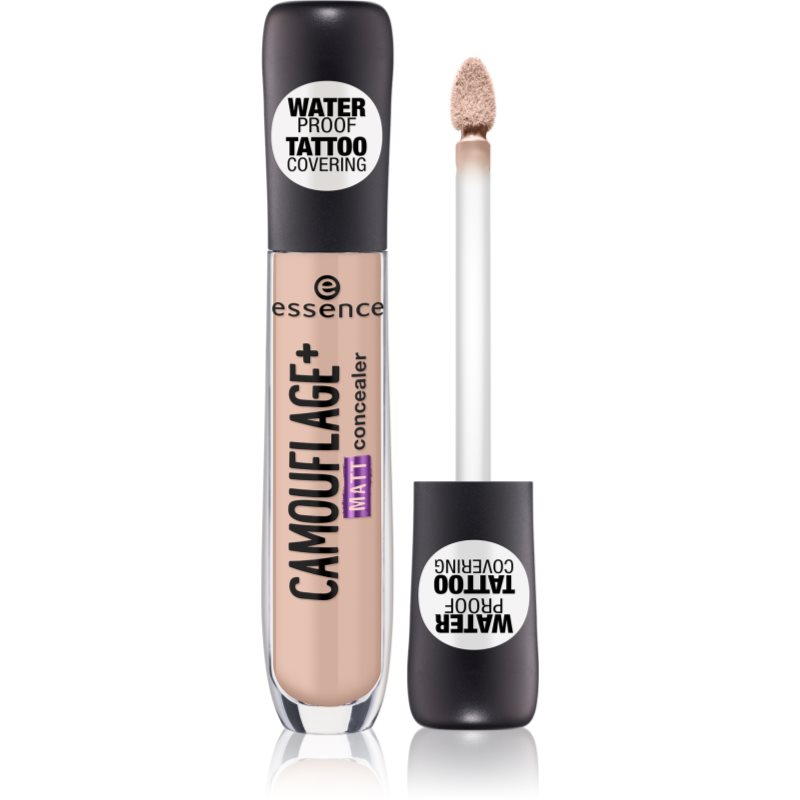 Essence CAMOUFLAGE+ Matt Concealer - Wodoodporny korektor w płynie - 20 - LIGHT IVORY ESSMWWPL-WPL-01