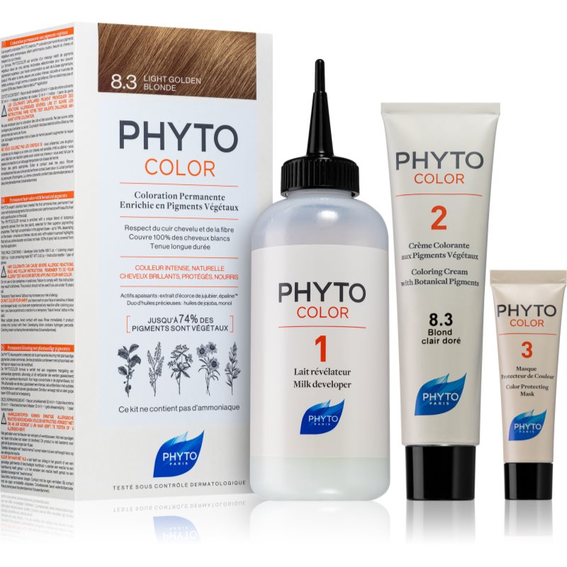 Phyto Color, farba do włosów, 8.3 złoty jasny blond, 1 opakowanie Duży wybór produktów | Dostawa kurierem DHL za 10.90zł !!!| Szybka wysyłka do 2 dni roboczych! | 7076440