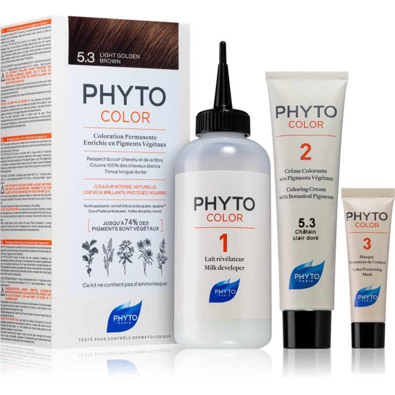 Phyto ALES GROUPE Color Trwała koloryzacja włosów 5.3 Jasny złoty kasztan 100 ml