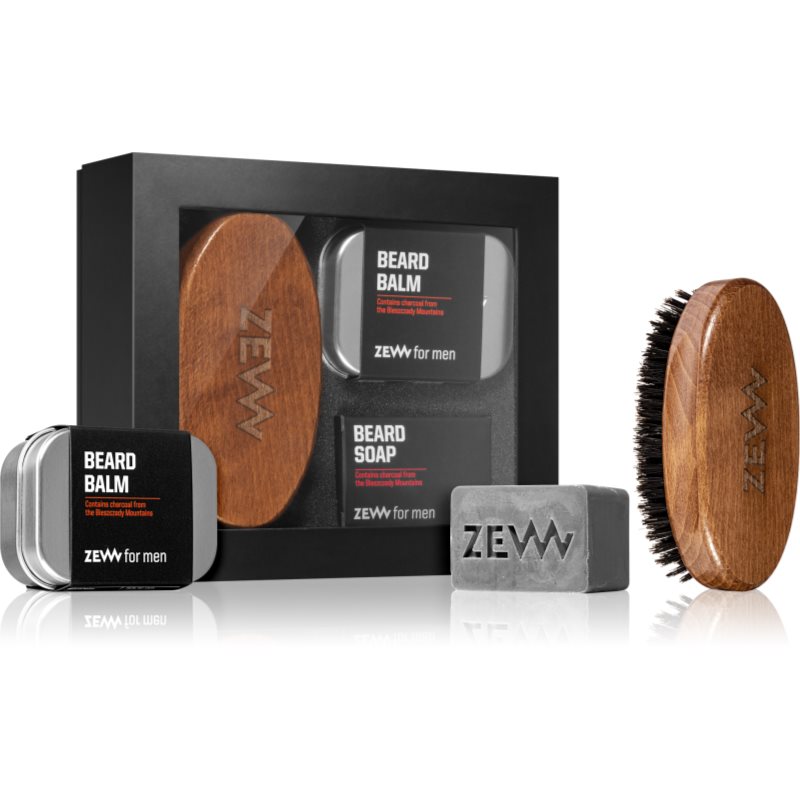 Zew for men Zadbany Brodacz zestaw balsam do brody 80ml + mydło do brody 85ml + Szczotka Brodacza do profesjonalnej pielęgnacji zarostu)