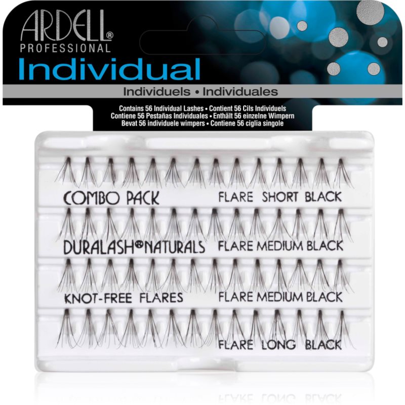 Ardell Individuals Combo Pack kępki sztucznych rzęs czarne 56 szt