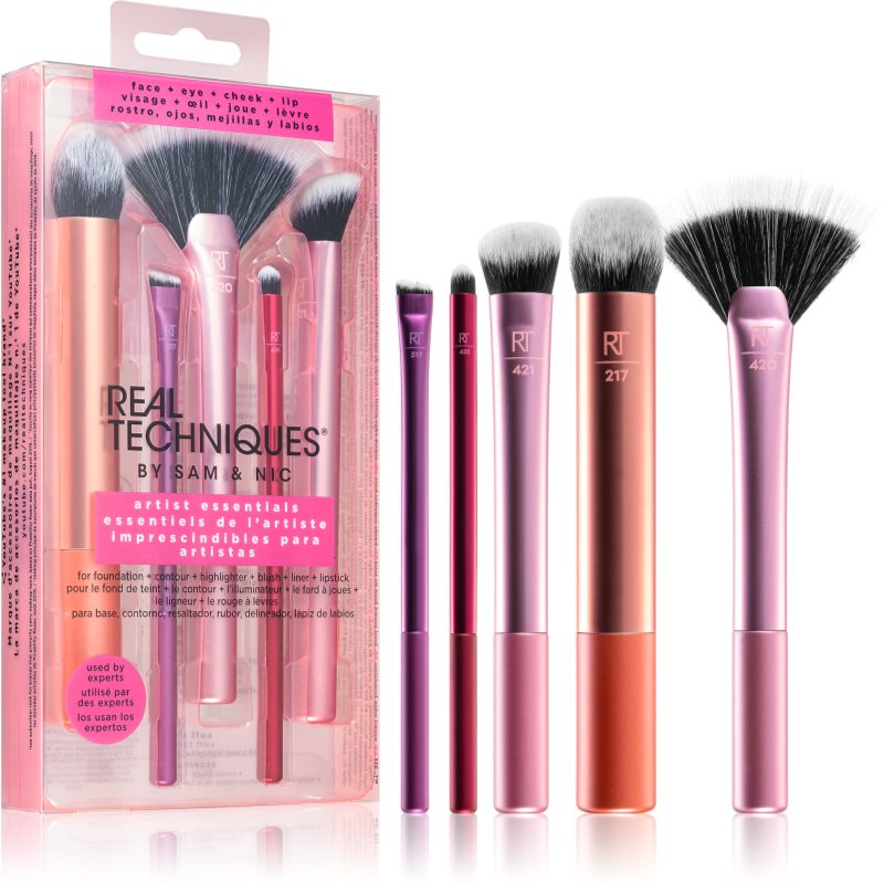 REAL TECHNIQUES Real Techniques Artist Essentials kompletny zestaw pędzli do makijażu twarzy do makijażu artystycznego