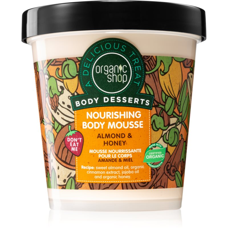 Organic Shop Body Desserts Almond & Honey Nourishing Mousse Odżywczy mus do ciała o zapachu migdałów i miodu 450ml