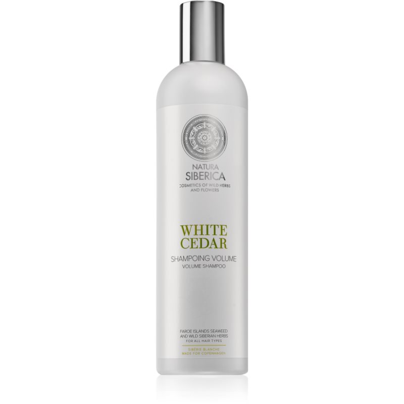 Natura Siberica Biały Cedr Szampon Do Włosów Nadający Objętość Ekstrakt z białego cedru Olejek lniany 400ml