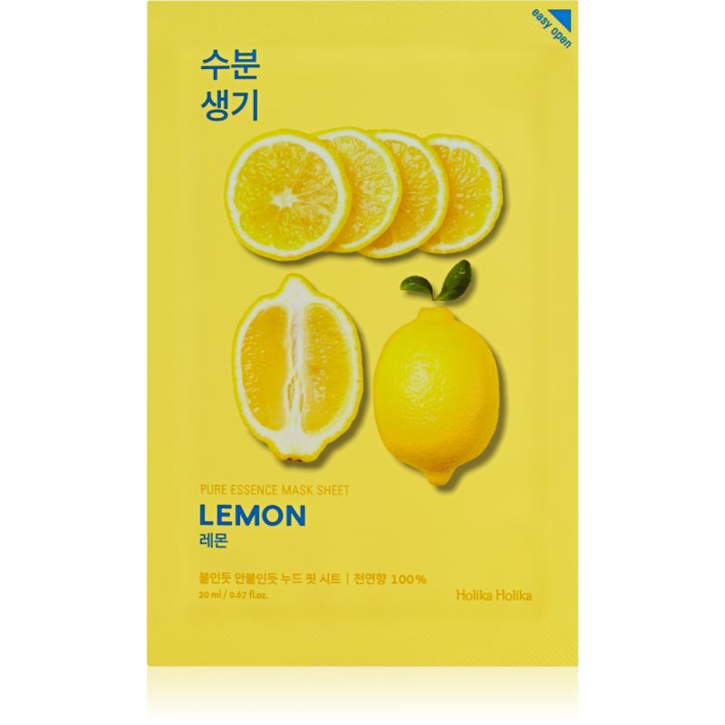 Holika Mask Sheet Pure Essence Lemon Maseczka do twarzy w płachcie z ekstraktem z cytryny 20ml 1234591634