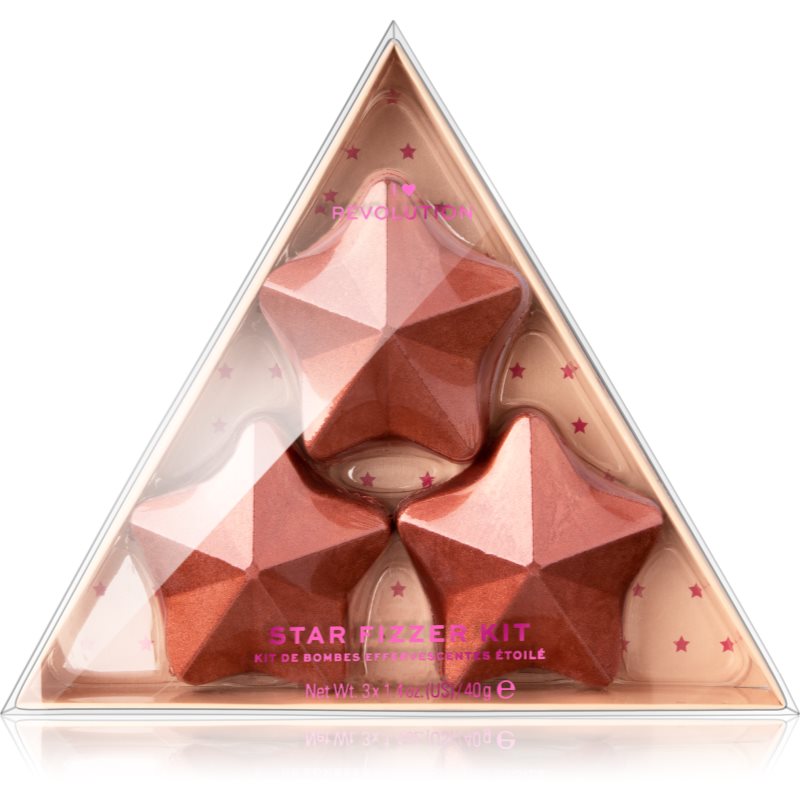 Makeup Revolution London Makeup Revolution London I Heart Revolution Star Fizzer zestaw Bomba do kąpieli w kształcie gwiazdy 3 X 40 g Coconut