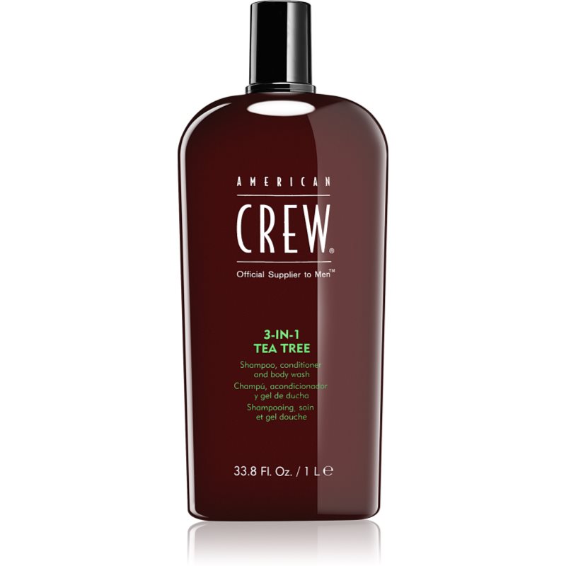 American Crew Tea Tree 3w1 szampon + odżywka + żel do kąpieli 1000ml