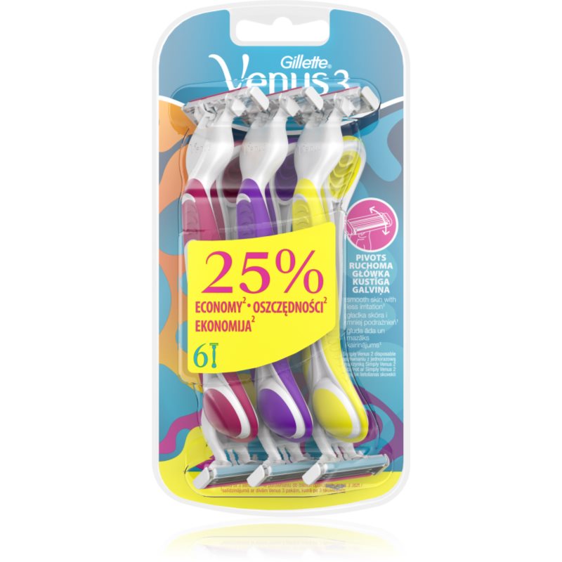 Gillette PROCTER & GAMBLE Jednorazowe maszynki do golenia Simply Venus 3 Plus (6 sztuk)