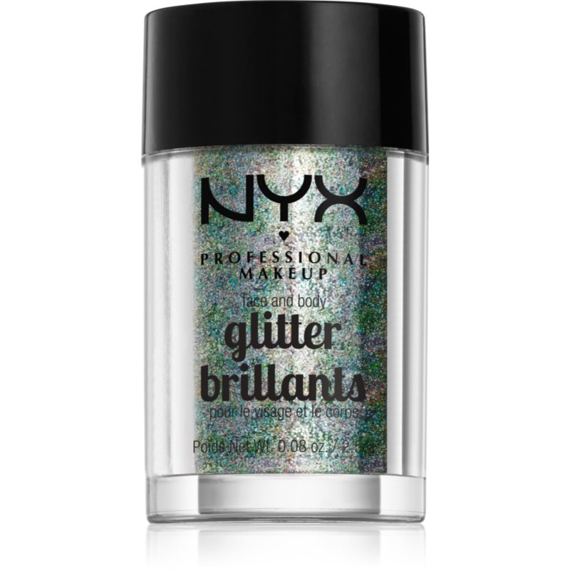 NYX Professional MakeUp Professional MakeUp Face & Body Glitter brokat do twarzy i ciała 06 Crystal 2.5g 65980-uniw