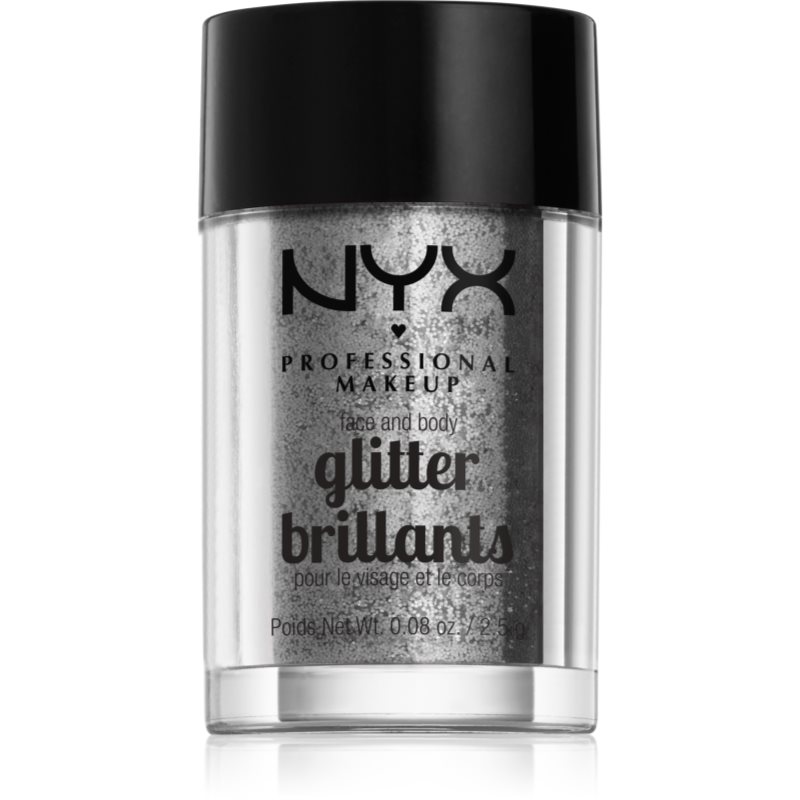 NYX Professional Makeup NYX Professional Makeup Silver Face & Body Glitter Brokat 2.5 g