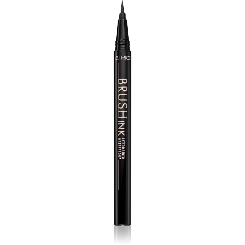 Catrice Brush Ink Tattoo Liner Waterproof Wodoodporny Eyeliner W Pisaku 010 Black Waterproof