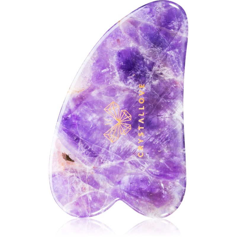 Crystallove Crystallove Płytka do Masażu Twarzy Gua Sha z Ametystu Oczyszcza z toksyn, poprawia krążenie 1 szt.