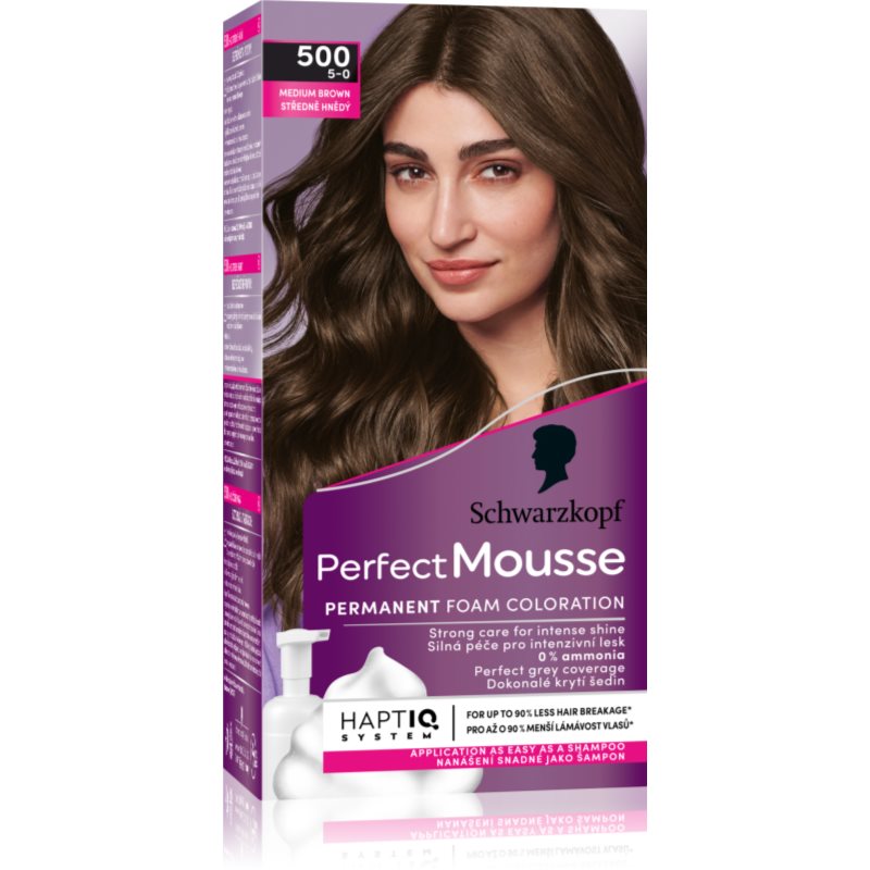 Schwarzkopf Perfect Mousse trwała farba do włosów odcień 500 Medium brown 1 szt.