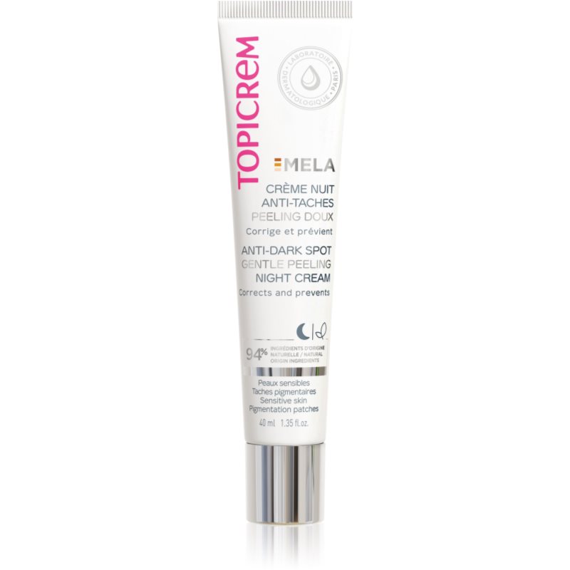 Topicrem Mela Anti-Dark Spot Gentle Peeling Night Cream peelingujący krem na noc przeciw przebarwieniom 40ml