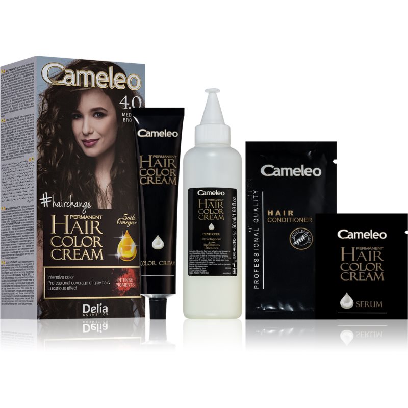 DELIA Cosmetics Cameleo HCC Farba permanentna Omega+ nr 4.0 Medium Brown 1op