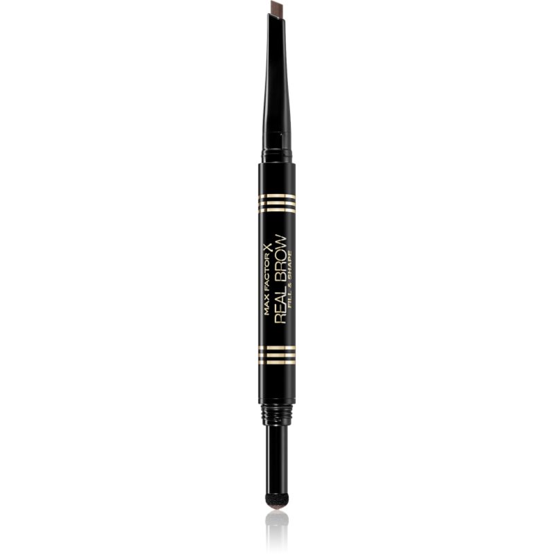 Max Factor REAL BROW - FILL & SHAPE - Dwustronna kredka do brwi - 02 SOFT BROWN