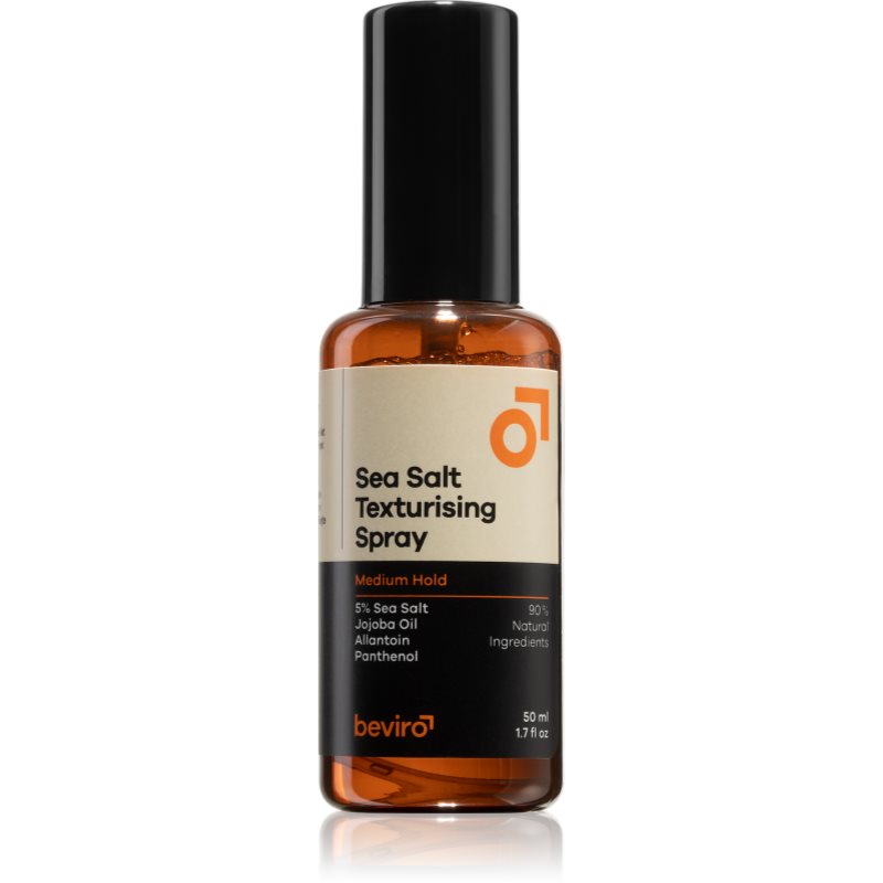 Beviro Beviro Słony teksturujący lakier do włosów Sea Sól w sprayu teksturującym Medium Hołd Objętość 50 ml)