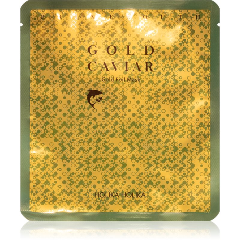 Holika Prime Youth Gold Caviar Gold Foil Mask maseczka do twarzy z cząsteczkami złota