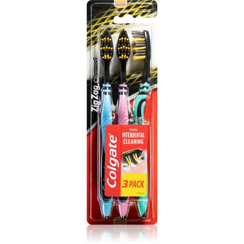 Colgate Szczoteczki do zębów zigzag średnia 3szt