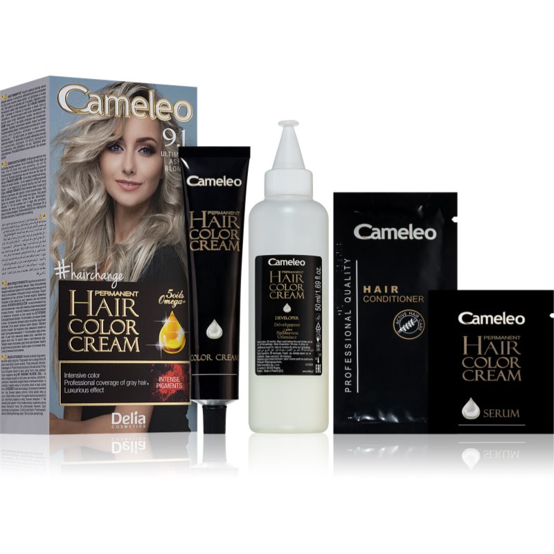 DELIA Cosmetics Cameleo HCC Farba permanentna Omega+ nr 9.1 Ultimate Ash Blond 1op