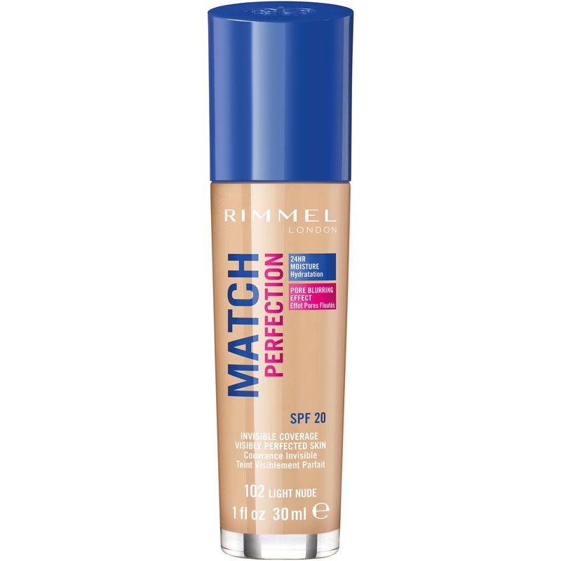 Rimmel Match Perfection Foundation SPF20 podkład w płynie 102 Light Nude 30ml