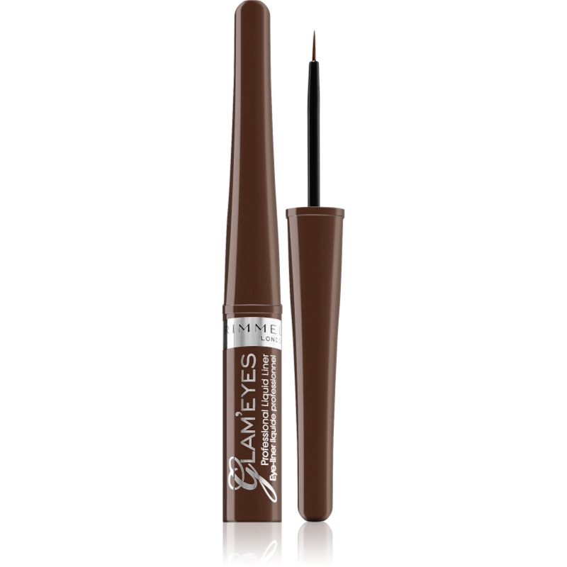 Rimmel London London Glam Eyes Liquid Liner 3,5ml W Eyeliner 002 Brown Velvet 73810