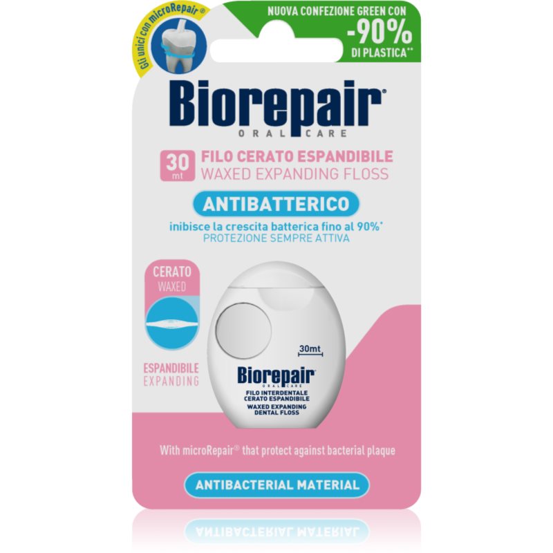 BioRepair BioRepair  - Woskowana nić dentystyczna, pęczniejąca 30 m