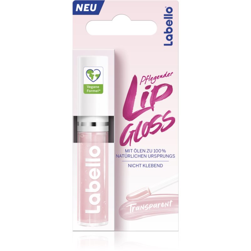 Labello Labello Pielęgnujący błyszczyk do ust (5,5 ml) do naturalnie błyszczących ust, nawilżający olejek do ust bez olejków mineralnych, pielęgnacja ust z naturalnymi olejkami 88076-01010-00