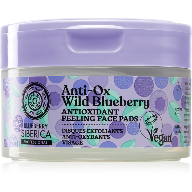 Blueberry Siberica wegańskie antyoksydacyjne peelingujące płatki do twarzy 20szt.