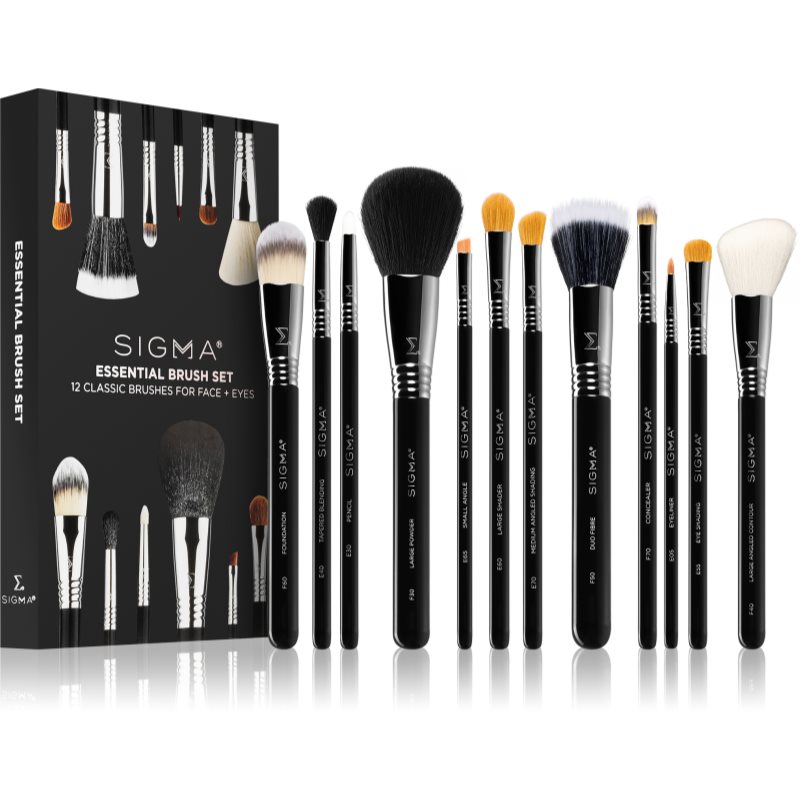 Sigma ESSENTIAL KIT - Professional brush collection - Zestaw 12 pędzli do makijażu SG01065