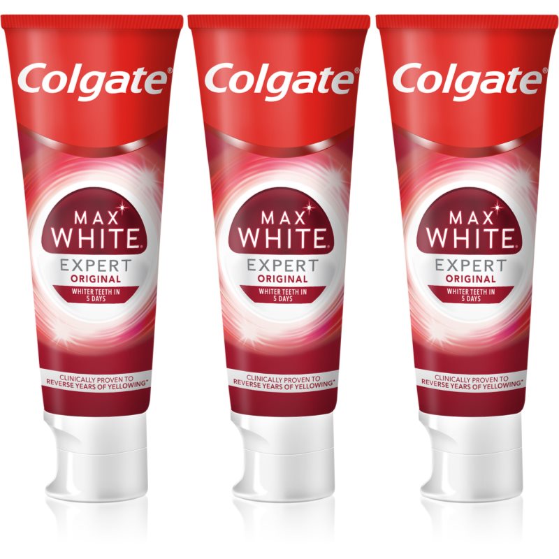 Colgate Palmolive Wybielająca pasta do zębów MaxWhite Ekspert Original 3 x 75 ml