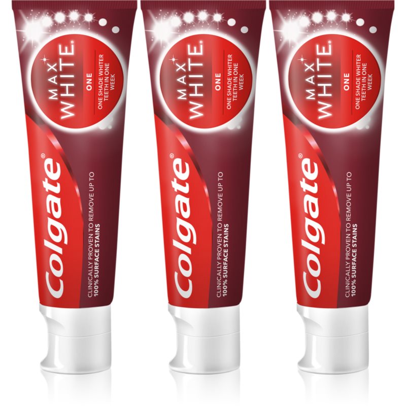 Colgate Palmolive Wybielająca pasta do zębów MaxWhite Jeden 3 x 75 ml