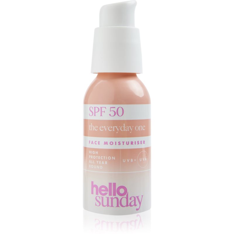 hello sunday | krem nawilżający do twarzy wzbogacony kwasem hialuronowym - ze współczynnikiem ochrony przeciwsłonecznej SPF 50, 50 ml