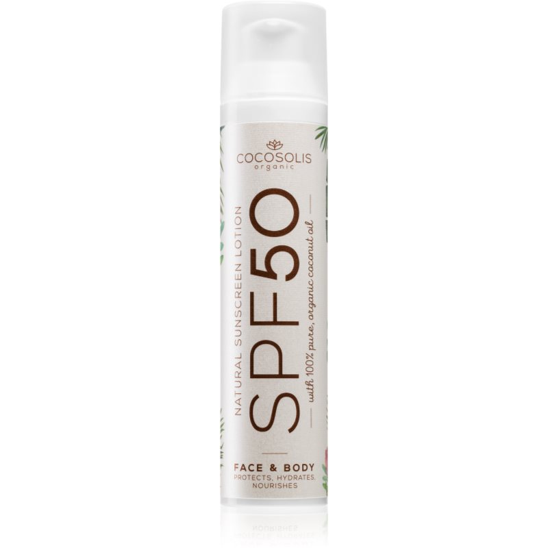 COCOSOLIS COCOSOLIS Natural Sunscreen Lotion SPF50 krem do opalania o działaniu nawilżającym 100 ml