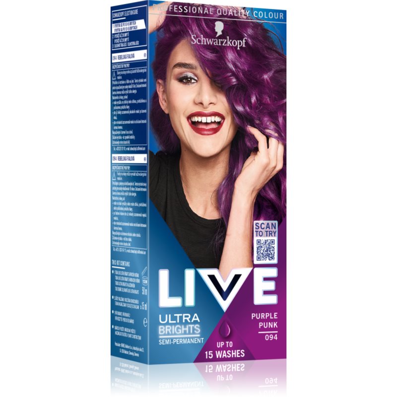 Schwarzkopf Color Live 94 purpurowy punk