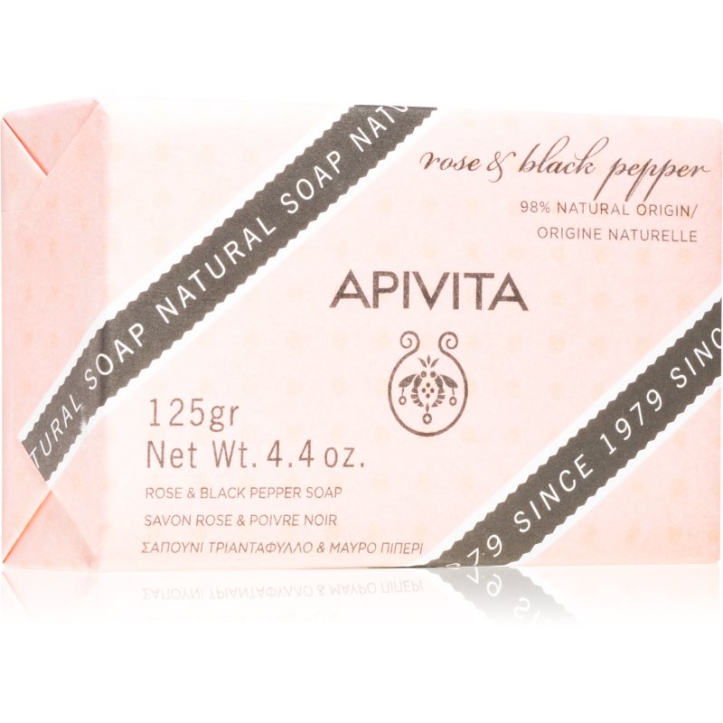 APIVITA Natural Soap Soap with Rose & Black Pepper 125 ml