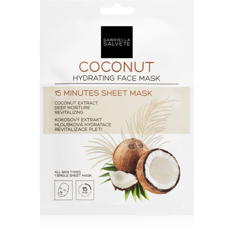 Gabriella Salvete 15 Minutes Sheet Mask Coconut maseczka do twarzy 1 szt dla kobiet